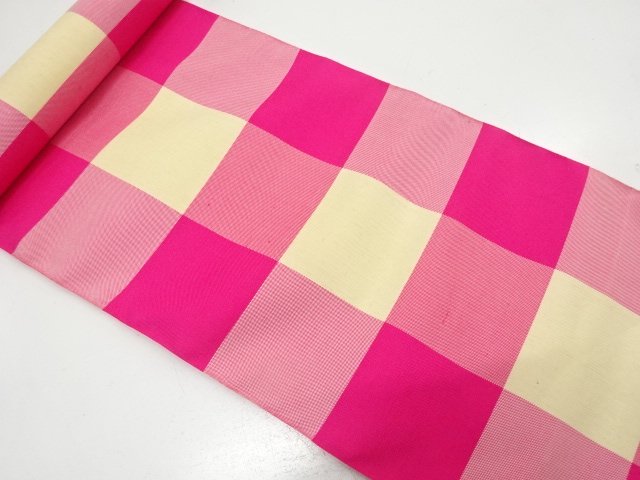 JAPANESE KIMONO / ANTIQUE BOLT FOR HASSUN OBI / SILK / WOVEN SQUARE